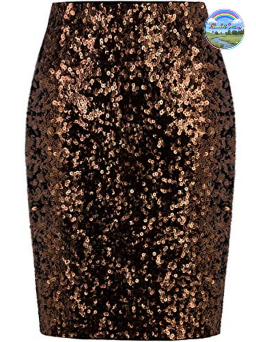 Sequin Midi Pencil Skirt High Waist Side Slit Bodycon Party Club